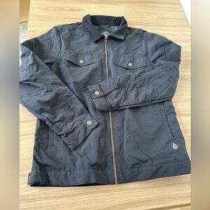 Volcom Men's Zip Black Long Sleeve Front Pockets Collar Jacket waterproof medium
